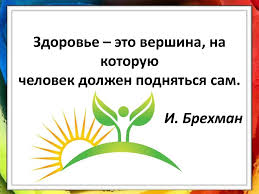 «Здоровье – это вершина, на которую человек должен подняться сам»..